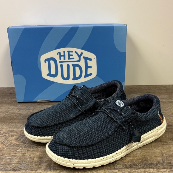 Hey Dude WALLY Navy Blue Sport Mesh Casual Slip On Shoes Size 7 main image 7